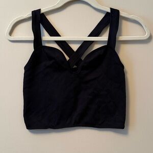 Anthropologie Black Crop Top